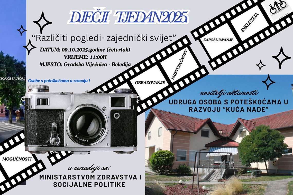 Udruga osoba s poteškoćama u razvoju Kuća nade predstavila program obilježavanje Dječjeg tjedna.
