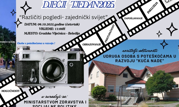 Udruga osoba s poteškoćama u razvoju Kuća nade predstavila program obilježavanje Dječjeg tjedna.